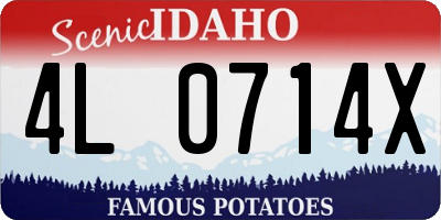 ID license plate 4L0714X
