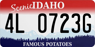 ID license plate 4L0723G