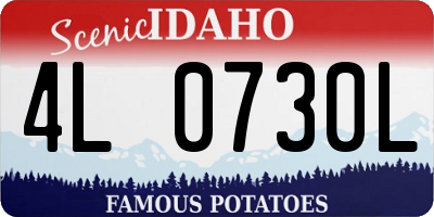ID license plate 4L0730L