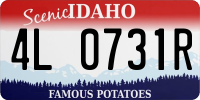 ID license plate 4L0731R