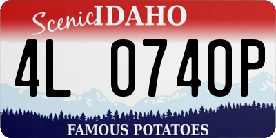 ID license plate 4L0740P