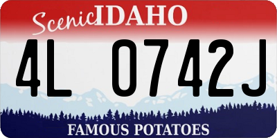 ID license plate 4L0742J