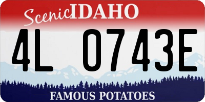 ID license plate 4L0743E