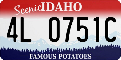 ID license plate 4L0751C