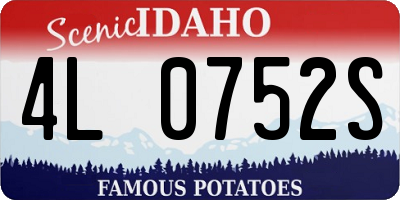 ID license plate 4L0752S