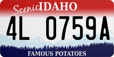 ID license plate 4L0759A
