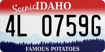 ID license plate 4L0759G