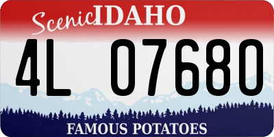 ID license plate 4L0768O