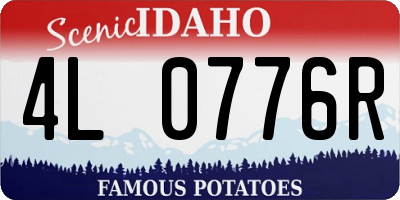 ID license plate 4L0776R