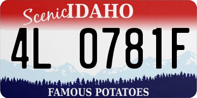 ID license plate 4L0781F