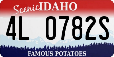 ID license plate 4L0782S