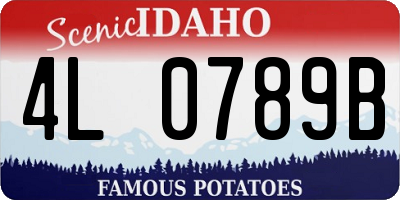 ID license plate 4L0789B