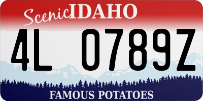 ID license plate 4L0789Z