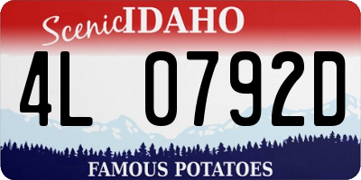 ID license plate 4L0792D
