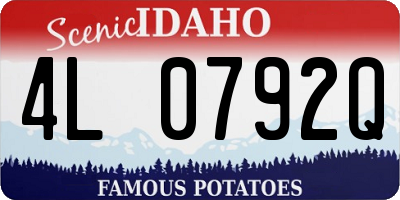 ID license plate 4L0792Q