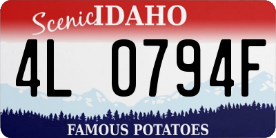 ID license plate 4L0794F