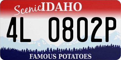 ID license plate 4L0802P