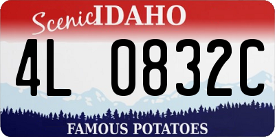 ID license plate 4L0832C