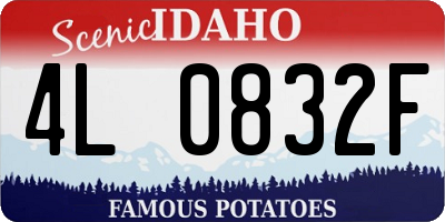 ID license plate 4L0832F