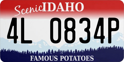 ID license plate 4L0834P