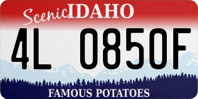 ID license plate 4L0850F
