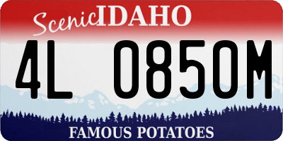 ID license plate 4L0850M