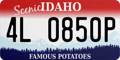 ID license plate 4L0850P