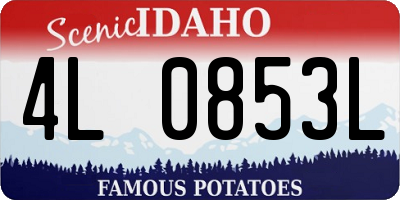 ID license plate 4L0853L