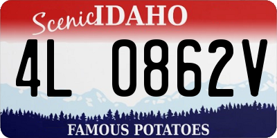 ID license plate 4L0862V