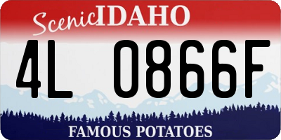 ID license plate 4L0866F