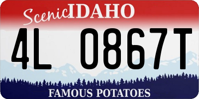 ID license plate 4L0867T