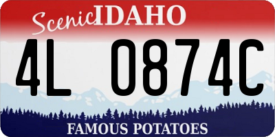 ID license plate 4L0874C