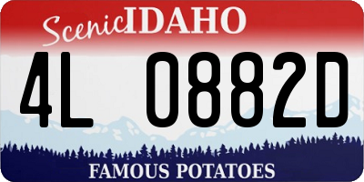 ID license plate 4L0882D