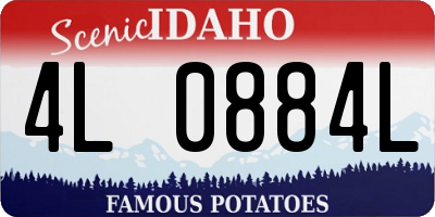 ID license plate 4L0884L