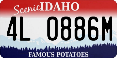 ID license plate 4L0886M