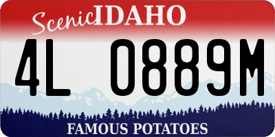 ID license plate 4L0889M