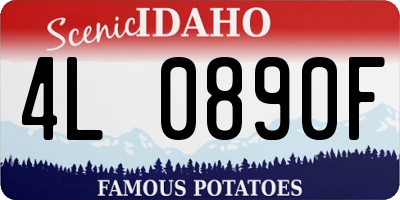 ID license plate 4L0890F