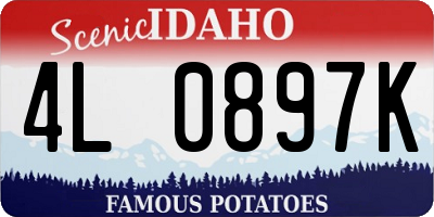 ID license plate 4L0897K