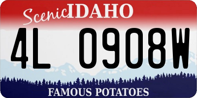ID license plate 4L0908W