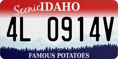 ID license plate 4L0914V