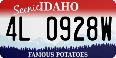 ID license plate 4L0928W