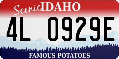 ID license plate 4L0929E