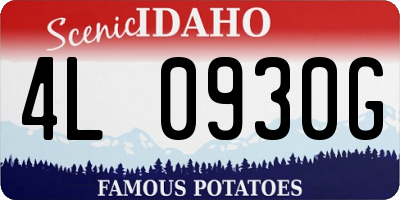 ID license plate 4L0930G