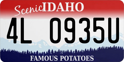 ID license plate 4L0935U