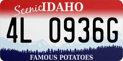 ID license plate 4L0936G