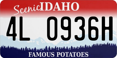 ID license plate 4L0936H
