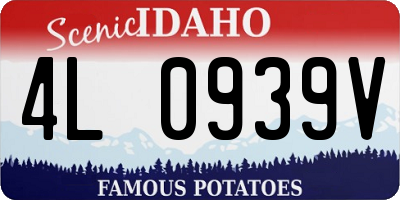 ID license plate 4L0939V