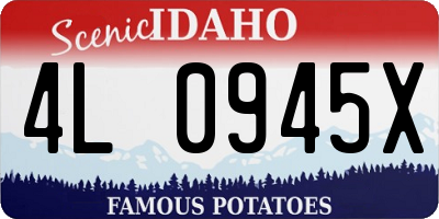 ID license plate 4L0945X
