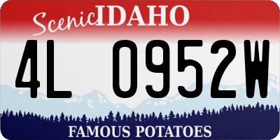 ID license plate 4L0952W