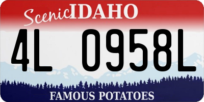 ID license plate 4L0958L
